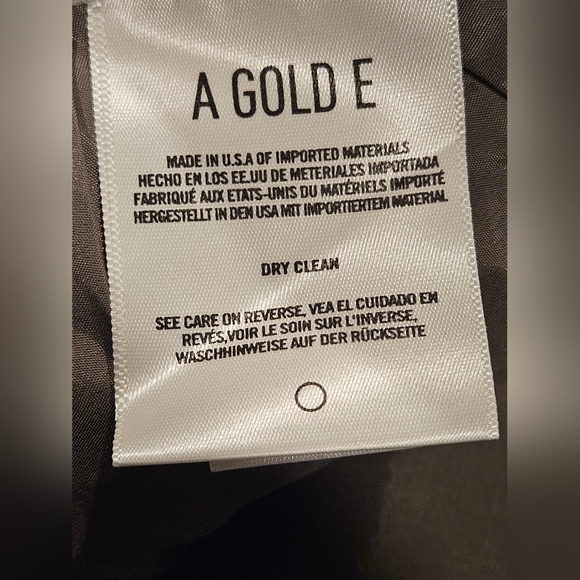 Agolde Pinch Waist Quail Patent Tan Recycled Leather Pants Sz 26 SCUFF 27x29 NEW - Picture 7 of 9